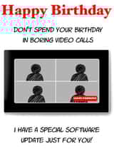 lockdown zoom Birthday Card 46712 created by Rob Baines