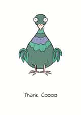 thanks grateful Thank You Card 19785 created by Quack Animal Art