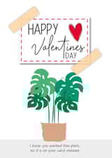 cheese plant nature Valentines Day Card 41805 created by Diary of a Craft Girl