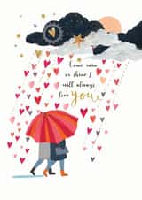 Traditional Valentine's Day Card - Love You Rain Or Shine created by Louise Tiler