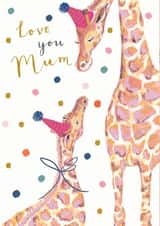 Mum cute giraffe card created by Louise Tiler