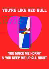 red bull energy Valentines Day Card 43740 created by Swazzdraws
