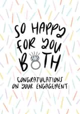 Engagement Confetti - Congratulations Card created by Muses & May