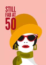 50th fabulous Birthday Card 16830 created by Diva Doodle Designs