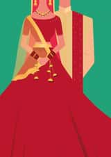 wedding indian Engagement & Marriage Card 45202 created by Eastential