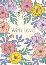 Floral with love card created by Sazerelli Designs
