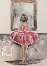 Arty Birthday Card - Ballet - Ballerina created by AP Designs
