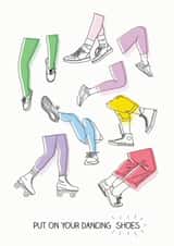 Dancing Shoes Birthday Card for Sneaker Freak created by doodleshoe paper goods