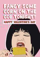 Cheeky Valentine's Day Card - Nessa - Corn On The Gob created by Bonne Nouvelle