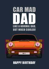 Birthday for Dad classic retro sports car. created by RetroMotion Artwork