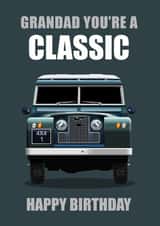 Birthday For Grandad You're a Classic Land Rover 4x4 created by RetroMotion Artwork
