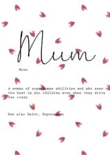 Cute mum mother's day or birthday card created by Jemma Louise UK