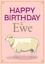 Happy Birthday to Ewe created by olliebrownillustration