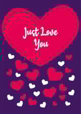 love heart Valentines Day Card 32028 created by Fantastical Cards