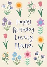 Floral Nana Birthday Card created by Sarah Catherine