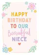 Beautiful Niece Birthday Card created by Macie Dot Doodles