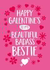 Badass Bestie Galentine's Card created by Elaine Miles