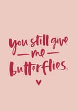 butterflies give me Valentines Day Card 10574 created by Too Wordy