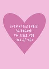 heart three Valentines Day Card 39036 created by the blue fox company.