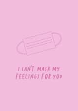 mask facemask Valentines Day Card 39037 created by the blue fox company.