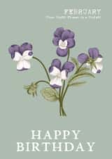 violet flower Birthday Card 10395 created by Summer Lane Studio