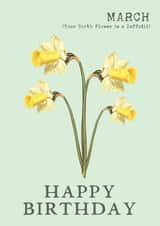 birth flower Birthday Card 10396 created by Summer Lane Studio