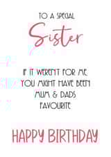 special sister Birthday Card 16361 created by Totally Mailed It