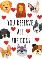 dogs animals Valentines Day Card 19043 created by Amy (Hedgecards)