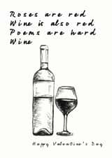 roses wine Valentines Day Card 7977 created by Pickalily Card Creations