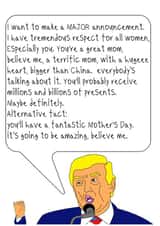 donald trump USA Mothers Day Card 39400 created by Lucy