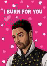 Bridgerton duke of hastings Valentines Day Card 16196 created by All Things Banter