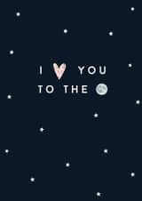 I love you to the moon card created by Bert & Co