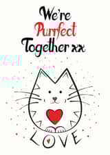 purr perfect Valentines Day Card 34074 created by Kat Pearson