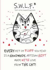 fluff cat Valentines Day Card 34076 created by Kat Pearson