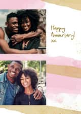 Personalised Anniversary Photo Card created by Evie Garnett Designs - Modern Anniversary Photo Card