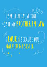 Cheeky Birthday card for your Brother in Law created by Yeti Design