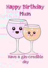 gin alcohol Birthday Card 13601 created by Cutie McHootie 