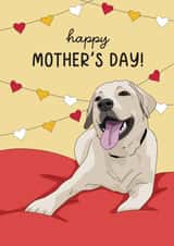 Cute Mothers Day Card - Mum - Golden Labrador Retriever - Happy Mother's Day created by Evie Garnett Designs