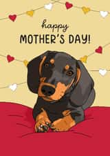 Cute Mothers Day Card - Mum - Dachshund - Happy Mother's Day created by Evie Garnett Designs