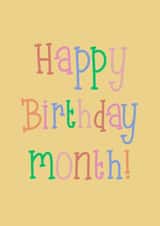 month adult Birthday Card 21158 created by Kavita