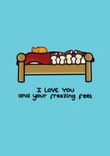 A Funny, Cold Feet Valentines Card created by Innabox