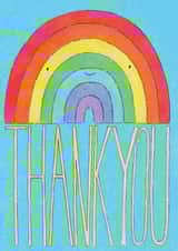 Rainbow Thank You Card created by Helen Morgan Illustration