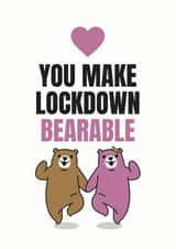 heart bear Valentines Day Card 40877 created by Peter De Wreede