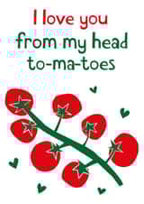 tomatoes love Valentines Day Card 18611 created by Jive Prints