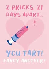 vaccine prick Valentines Day Card 29798 created by Raffi Doodles