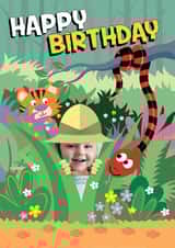 Personalised Birthday Photo Card created by Ryk60 - jungle tiger Birthday Personalised Photo Card 20850