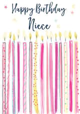 Classic Birthday Card - For Niece - Candles created by Katie Phythian Design