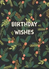Tropical flowers birthday card created by Hannah Boulter