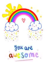 sun rainbow Send A Smile Card 18364 created by We Are Floofy