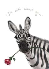 zebra animal Valentines Day Card 13392 created by Beth Goodwin